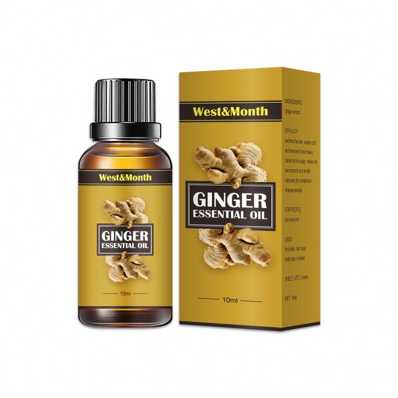 30ml Ginger Essential Oil Body Relieve Anxiety Dampness Cold Hydrating Moisturizers Nourishing Massage Natural Dry Skin