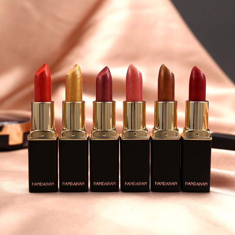 HANDAIYAN Mermaid Glitter Lipstick Thermochromic Custom Private Label Vegan Makeup Cosmetic OEM