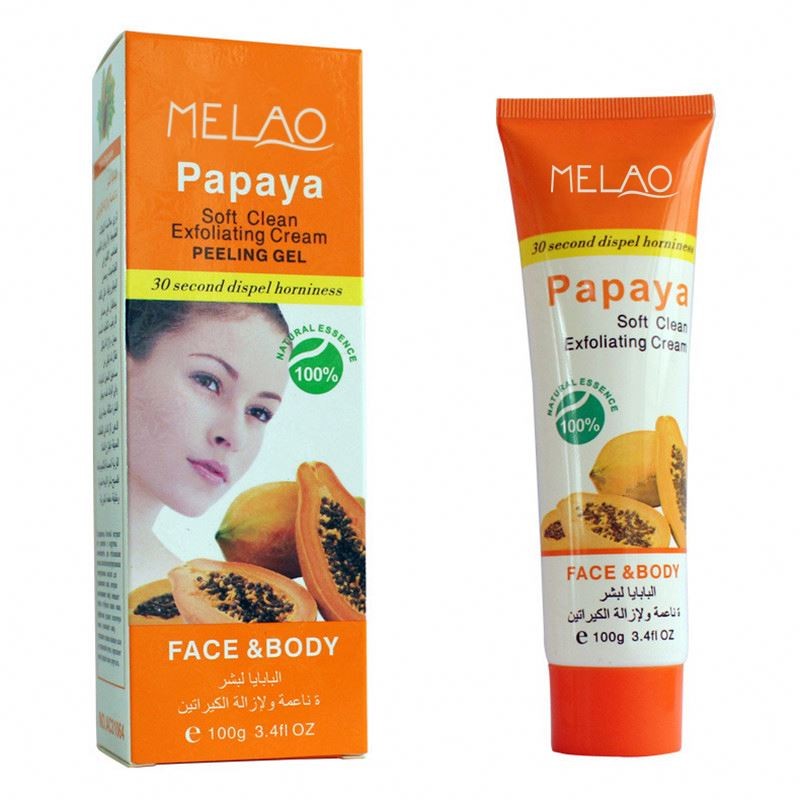 factory Facial Exfoliating Soft Clean Cream Peeling Skin Purifying Clear Pore Care Face Wash Papaya Exfoliante Gel