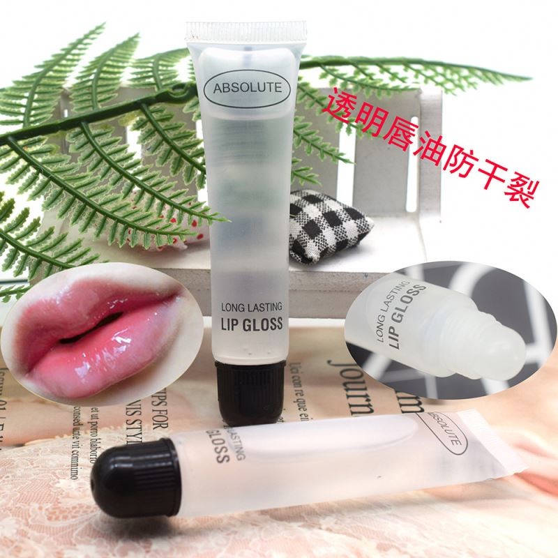 12Pcs/lot IMAN of NOBLE L308 Sequin Oil Plus Peach Heart Love Transparent Colorless Lip Gloss Moisturizing