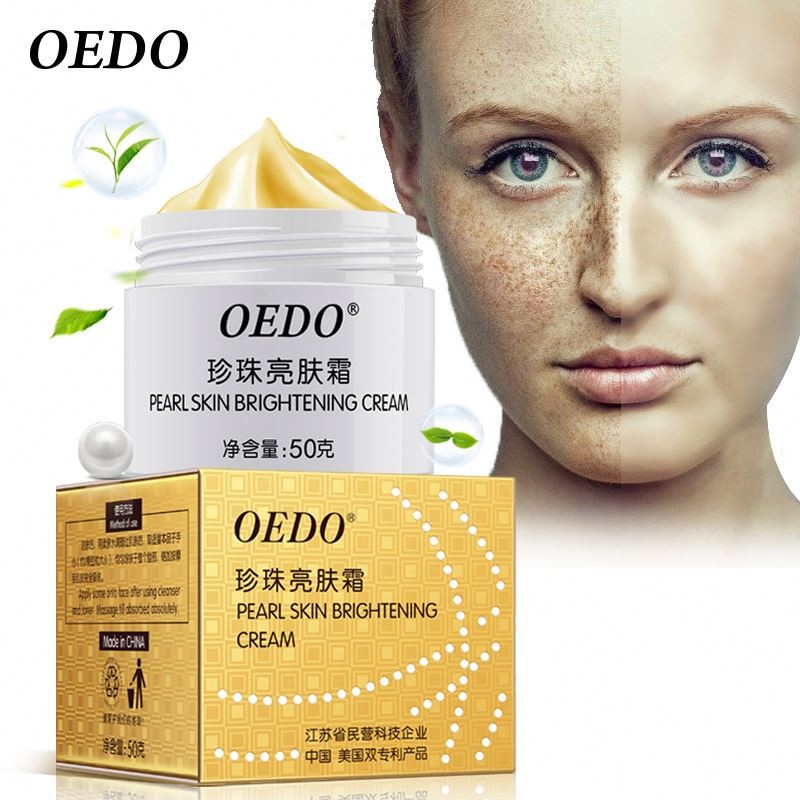 Oem Anti Freckle Pearl Brightening Cream Contain Chinese Medicine Skin Care Double Patent Face Essential Oil