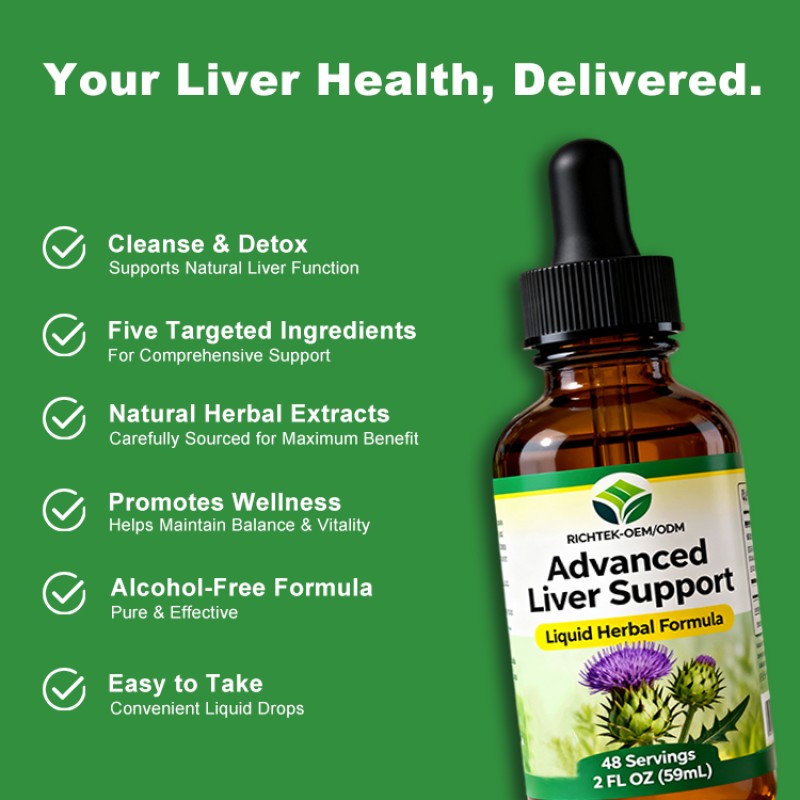 GMP Certified Liquid Drops Herbal Formula with Milk Thistle