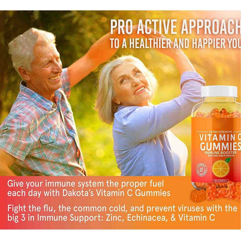 Naturally Derived Vitamin C Gummies Immune Support Gummies Safe for Teenagers and Adults