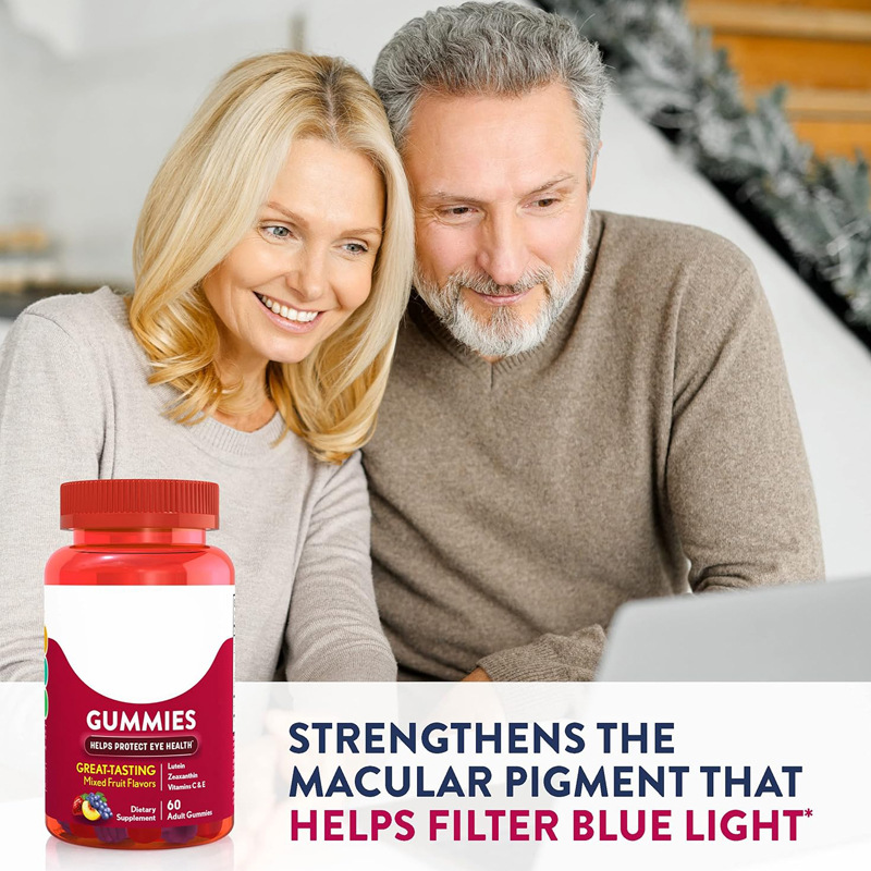 OEM Mixed Fruit Flavor Lutein Eye Gummies Plant Extract Eye Health Supplement Vitamin Adult Not for Newborns