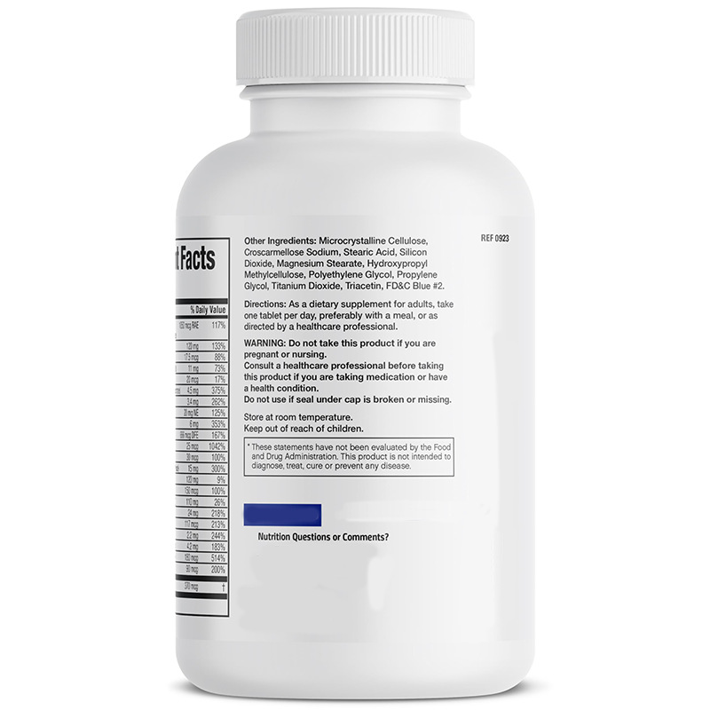 OEM Custom Formula Adult Multivitamin Tablets Men's Factory Bulk Order Immune Support and Energy Vitamin