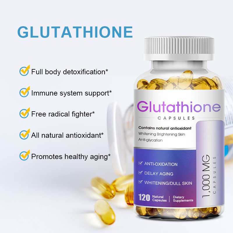 120 Capsules Glutathione Fish Oil Soft Capsules Beauty Product with Female Antioxidant Properties