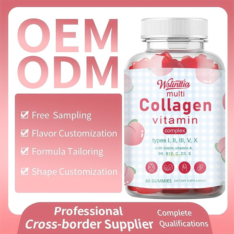 OEM Hydrolyzed Collagen Supplement Adult Custom Multi-Collagen Peptide Healthy Nails and Beauty