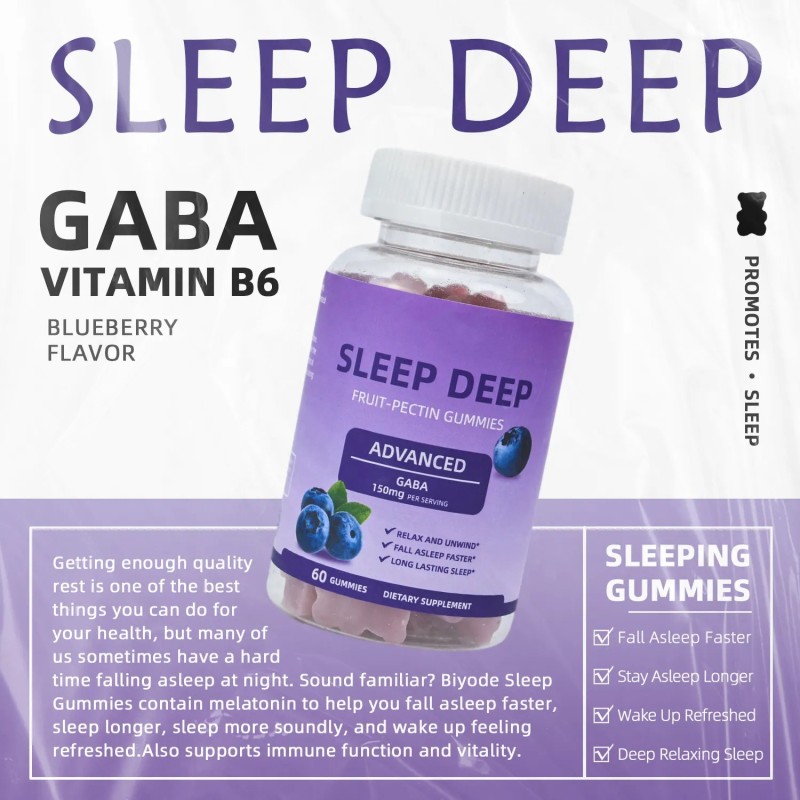 Vitamin Sleep Support Gummies Men Women Melatonin Vitamin Relaxation Supplement