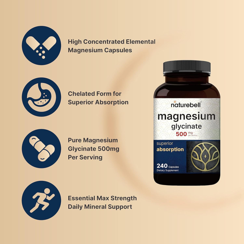 Adult Immune Booster Sleep Supplement Vegan Halal Magnesium Glycinate Capsules OEM ODM Private Label