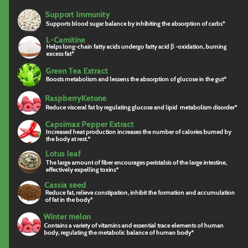 Natural Dietary Fiber White Kidney Bean Extract Capsules for Adult Weight and Energy Management Immune Boost