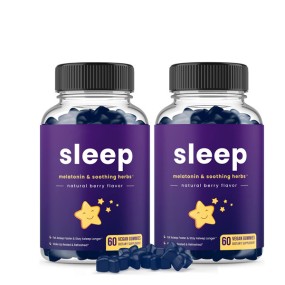 OEM Fast Asleep Melatonin Gummies Vitamin Adult Herbal-Based Sleep Aid Berry Flavor
