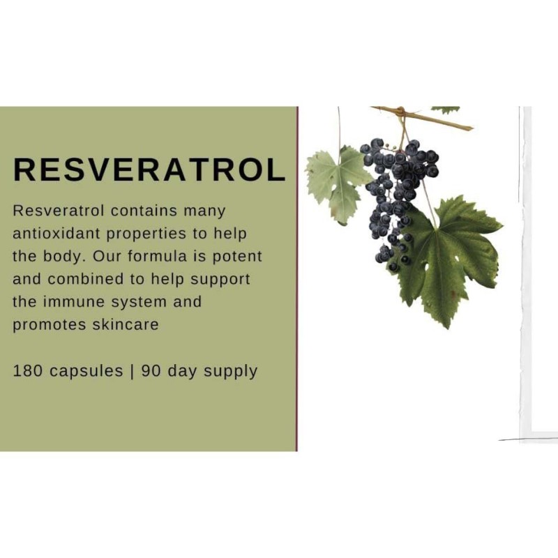 OEM Pure Organic Resveratrol Capsules Natural Herbal Tonic Heart Brain Immune Support
