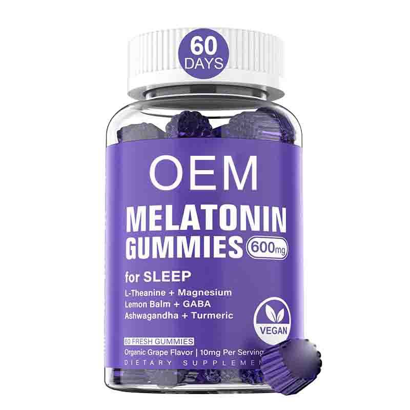 Vegan Melatonin Gummies Children and Adult Sleep Aid Support Natural Sleep Cycle Dosage Form Vitamin Candy