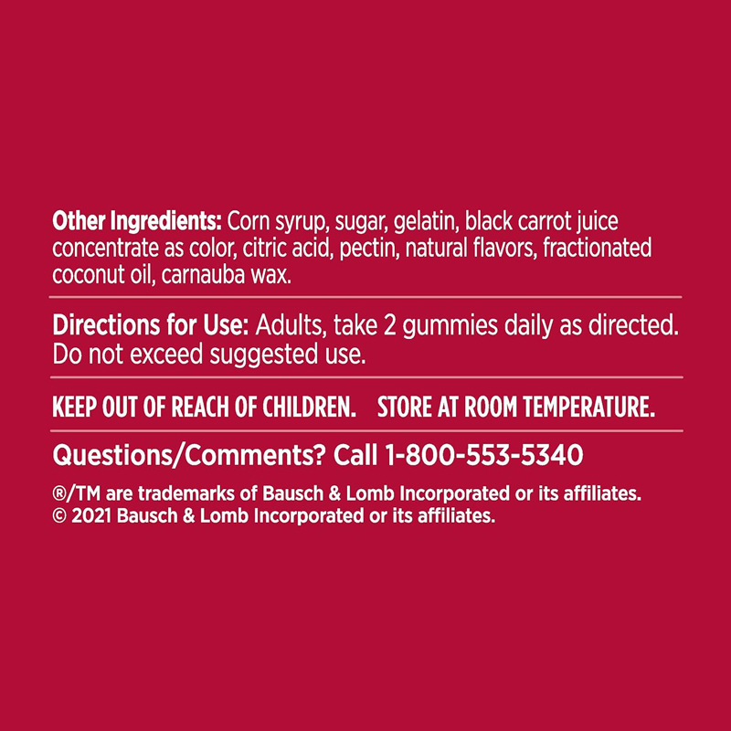 OEM Mixed Fruit Flavor Lutein Eye Gummies Plant Extract Eye Health Supplement Vitamin Adult Not for Newborns