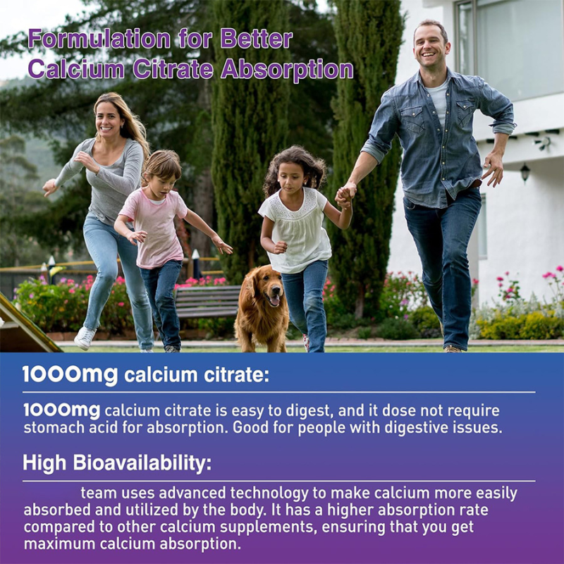 Calcium Magnesium Zinc Vitamin D3 Gummies for Improving Bone Density Bone Health Supplement Calcium Citrate Gummies