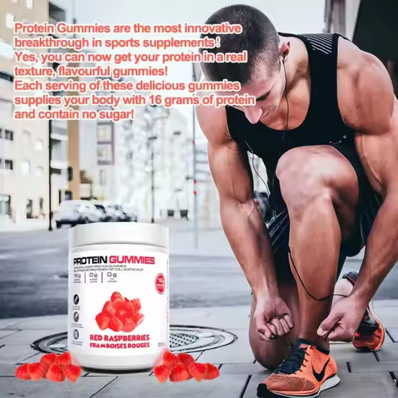 Private Label Pre-Workout Protein Gummies Collagen Infused Vitamin for Adult Muscle Growth
