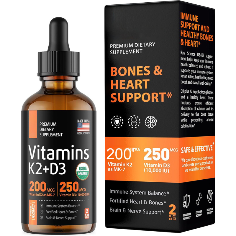 Vitamin D3 K2 Drops Adult Oral Liquid Strong Heart Bone Not Suitable for Newborns Pregnant Women