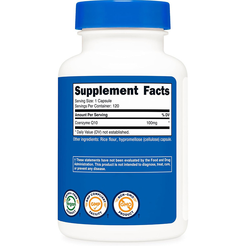 Halal Certified Coenzyme Q10 Powder/Capsule Form Water and Oil Soluble Bulk Private Label Options