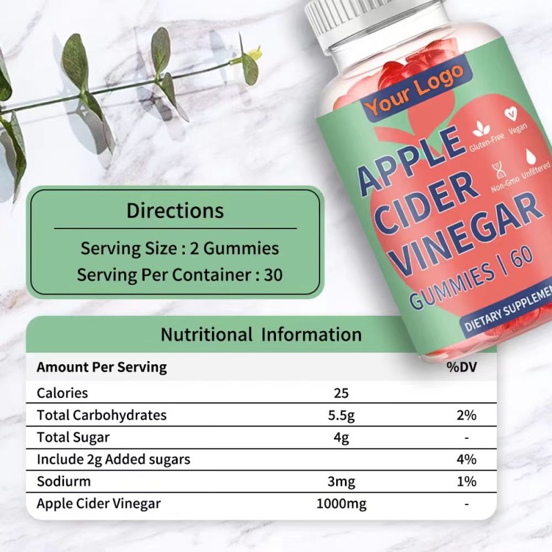 Vegan Apple Cider Vinegar Gummies Immune Support Vitamin Support Weight Management Not for Pregnant Women