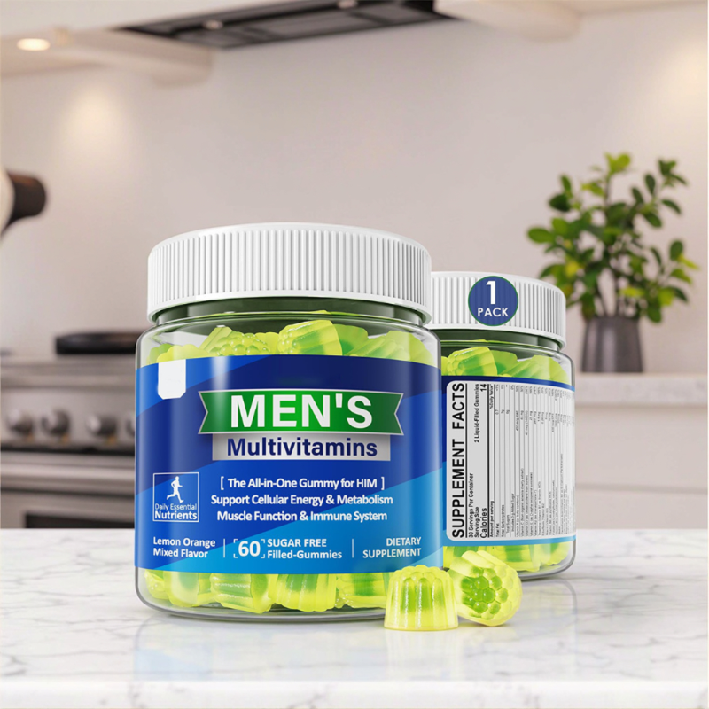 Manufacturer Direct Supply Men's All-in-One Multivitamin Gummies Vitamin Mineral Complex Gummies Adult