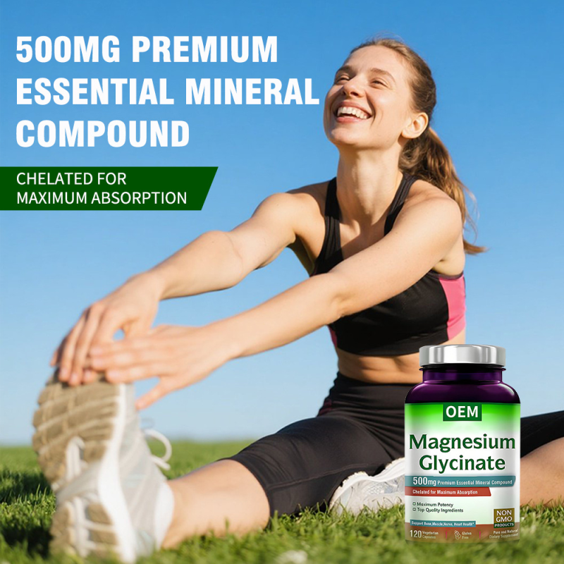 OEM Manufacturer of Herbal Supplements Wholesale Price Magnesium Glycinate Sleep Aid with Antioxidant Support