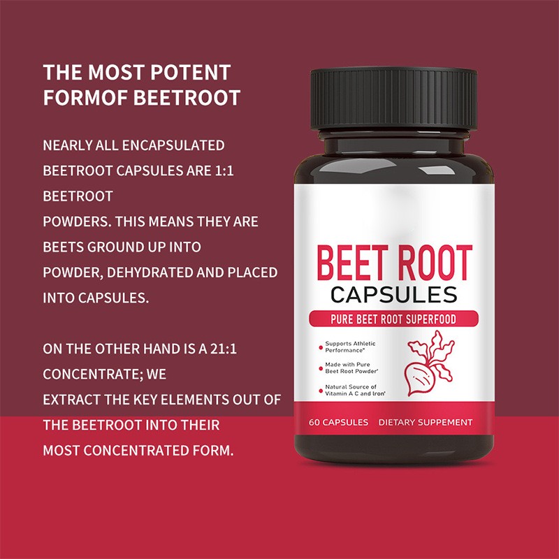 Daily Immune Support Multivitamin Beetroot Capsules Antioxidant Vitamin Health Blood and Heart Support