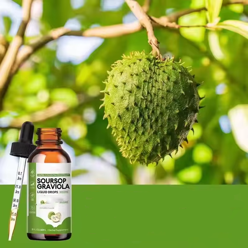 OEM Soursop Graviola Leaf Extract Liquid Drops with Pure Plant Seamoss