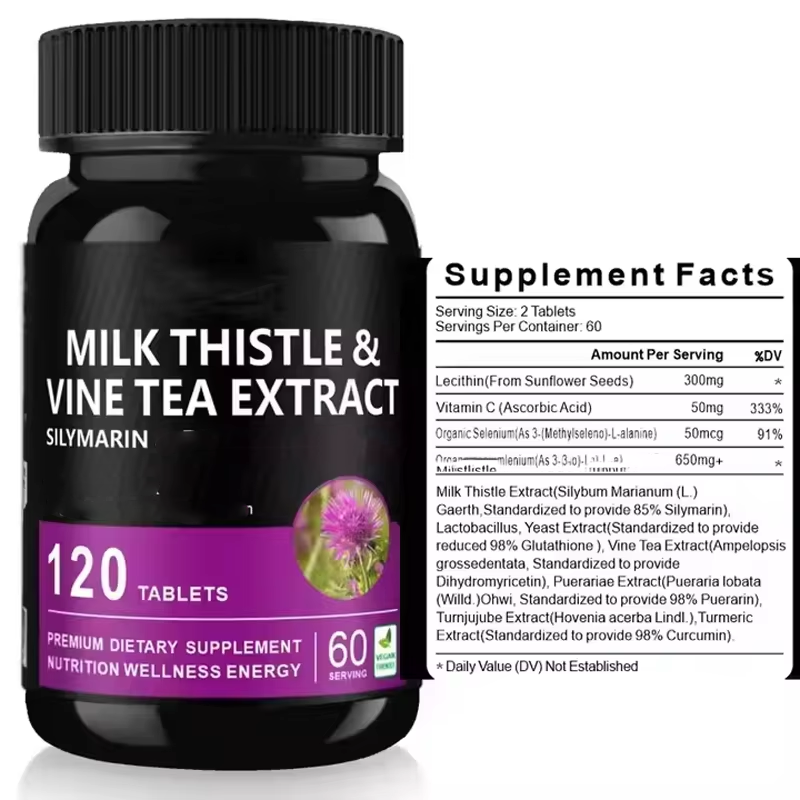 OEM Milk Thistle Plant Extract 500mg Dietary Supplement