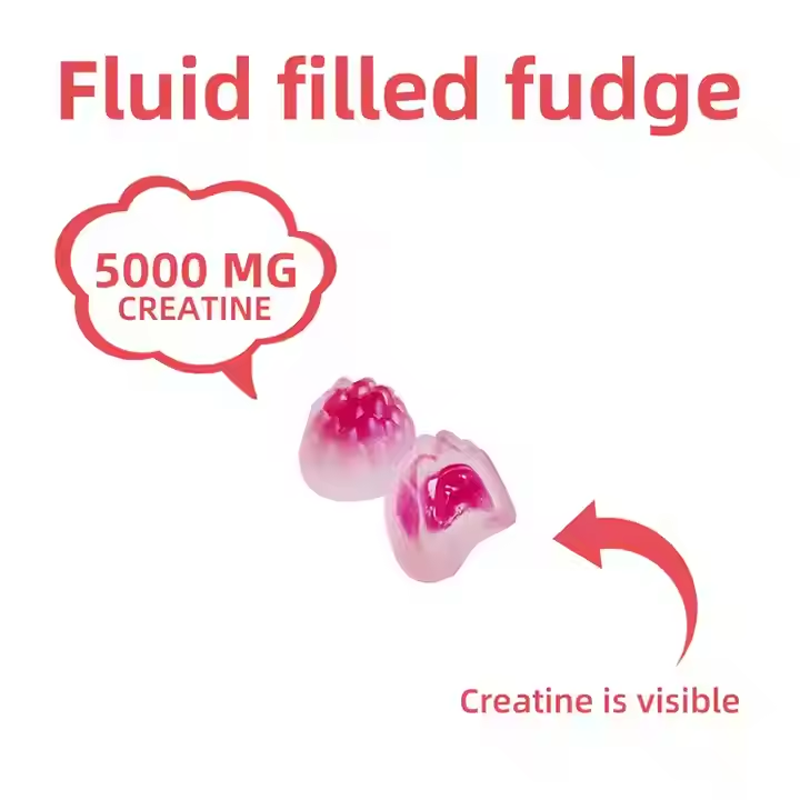 OEM Strawberry Flavor 5g Sugar-Free Creatine Monohydrate Gummies