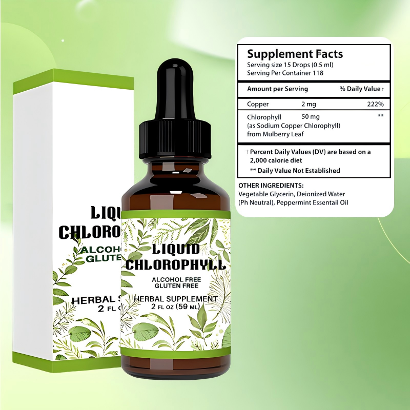 Vegan Natural Supplemental Chlorophyll Herbal Extract Liquid Chlorophyll Drops