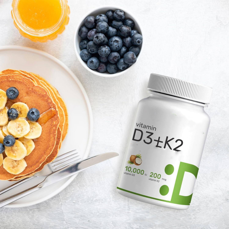 Vitamin D3 + K2 Vitamin Multivitamin Capsules Vitamin D3 + K2 Adult Capsules