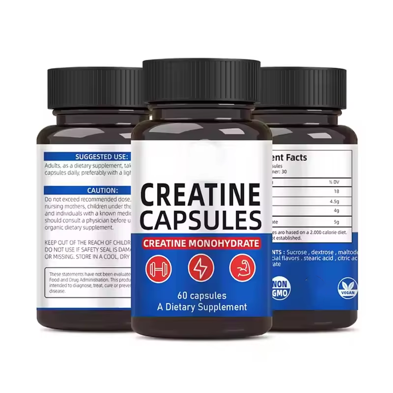 OEM Creatine Monohydrate Herbal Supplement Capsules for Pre-Workout