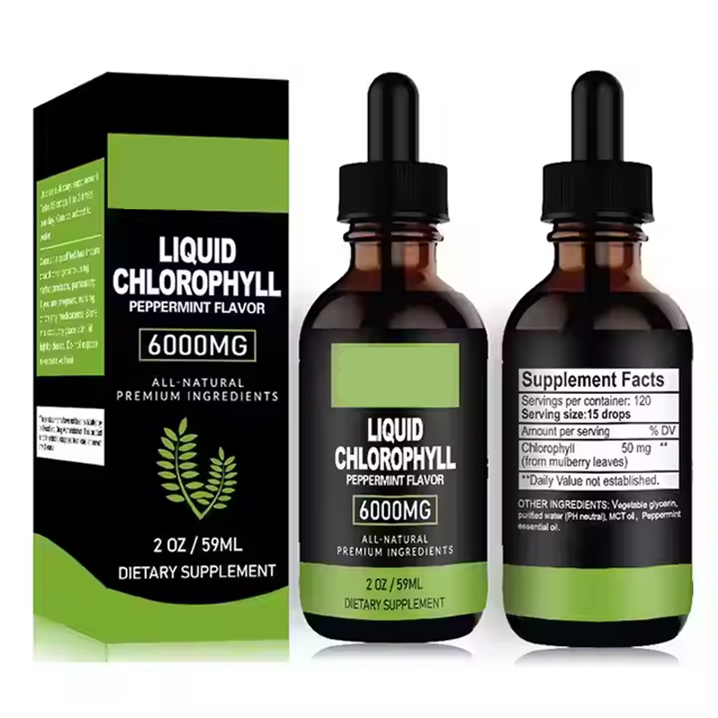 6000mg Mint Drops Chlorophyll Liquid