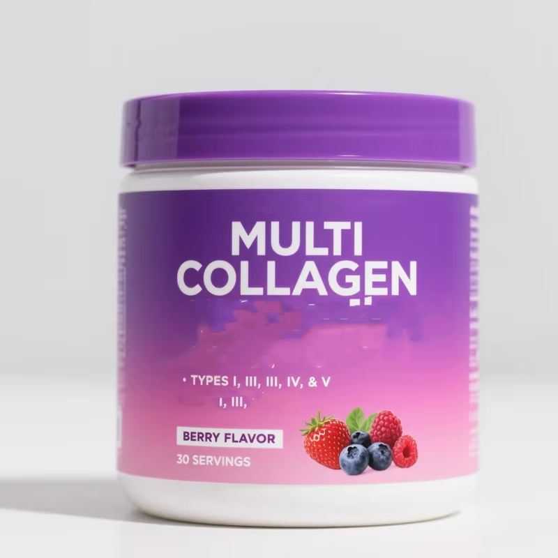 OEM Fish Collagen Powder Marine Collagen Powder Sachets Multi-Collagen Complex with Vitamin C