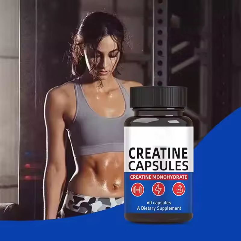 OEM Creatine Monohydrate Herbal Supplement Capsules for Pre-Workout