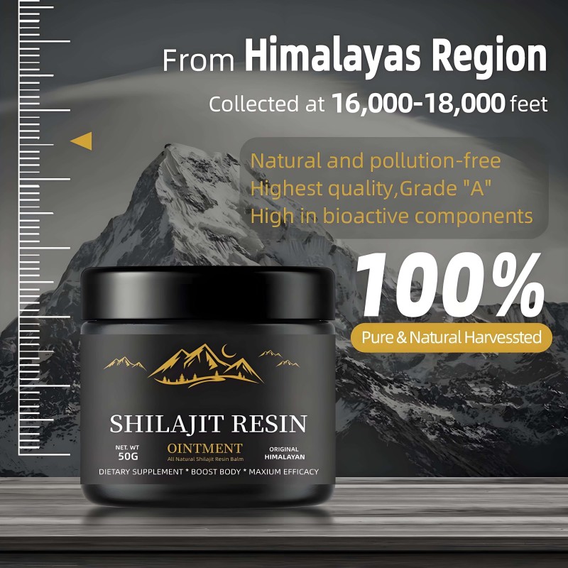 100% Pure Natural Himalayan 50g Shilajit Paste Resin 100% Pure Natural Himalayan Shilajit Resin Premium High Bioactive Ingredients