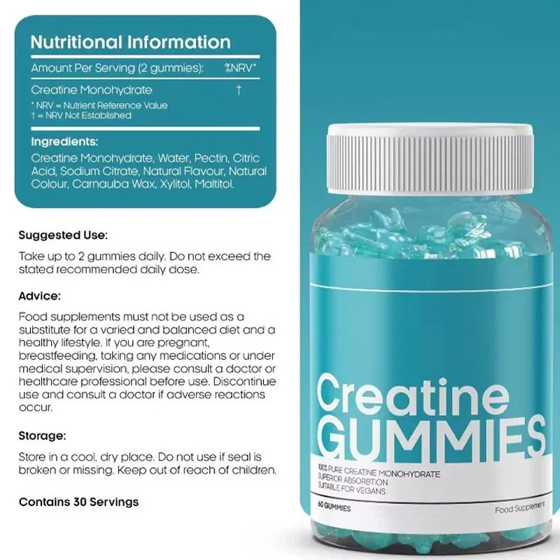 Besica BIOCCHN Private Label Creatine Monohydrate Gummies Coated Gummies Pre-Workout Wholesale