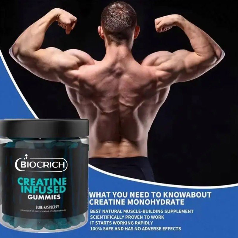 Besica BIOCCHN Private Label Sports Supplement Sugar-Free Creatine Gummies Candy Creatine Monohydrate Creatine Gummies