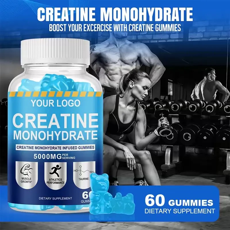 Besica Custom Creatine Gummy Bears Creatine Monohydrate Gummies Energy Muscle Builder Pre-Workout Supplement
