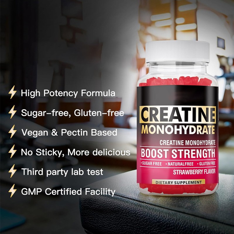 Besica BIOCCHN Hot Seller Sugar-Free Creatine Monohydrate Gummies Muscle Workout Supplement Gummies Not for Pregnant Women