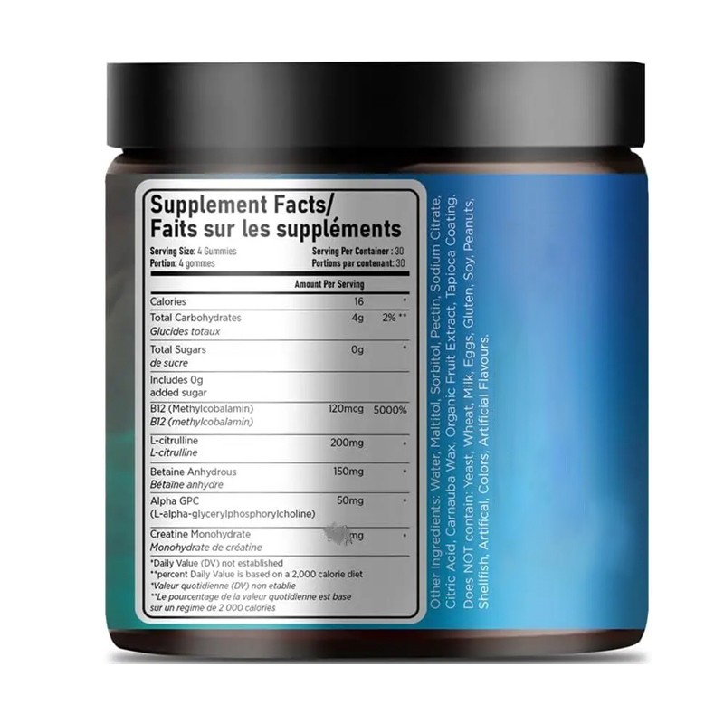 Besica BIOCCHN Custom Sports Pre-Workout Muscle Growth Creatine Monohydrate Gummies Energy Boost Creatine Gummy Supplement