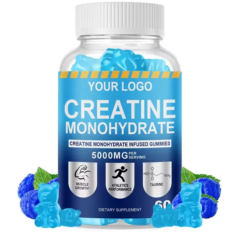 Besica Custom Creatine Gummy Bears Creatine Monohydrate Gummies Energy Muscle Builder Pre-Workout Supplement