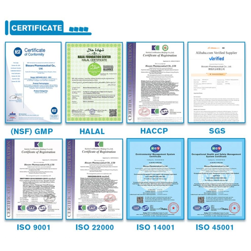 Biochealth GMP Halal OEM Custom Private Label Ashwagandha Root Extract Stress Gummies Vitamin Improve Sleep Capsules