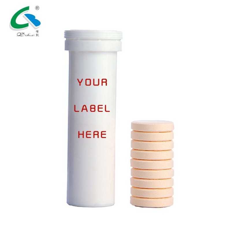 Orange Flavor Vitamin C Effervescent Tablets 1000mg OEM Private Label