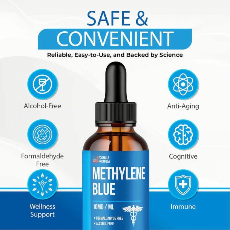 Besica Private Label Methylene Blue 99.99% Methylene Blue Liquid Drops Methylene Blue Men Women Supplement