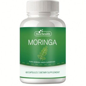 Besica Private Label OEM Pure Organic Moringa Leaf Powder Capsules 1300mg Moringa Leaf Powder Capsule Supplement