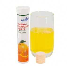 Orange Flavor Vitamin C Effervescent Tablets 1000mg OEM Private Label