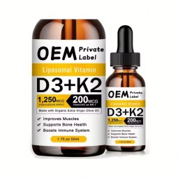 Besica OEM Private Label Organic Vitamin D3 K2 Drops MCT Oil Omega 3 Liquid Vitamin D Supplement for Adults and Children