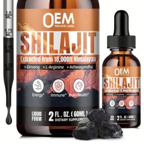 Besica OEM Factory Naturally Purified Shilajit Drops Fulvic Acid Shilajit Extract Resin Pure Himalayan Shilajit Liquid