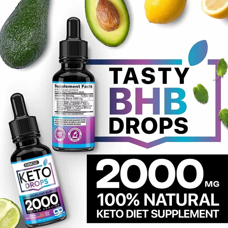 Besica New Arrival Keto Drops Appetite Suppressant Keto BHB Liquid Drops Supplement